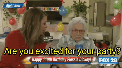 Unimpressed Grandma Birthday GIF