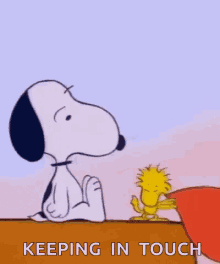 Snoopy keeping in touch