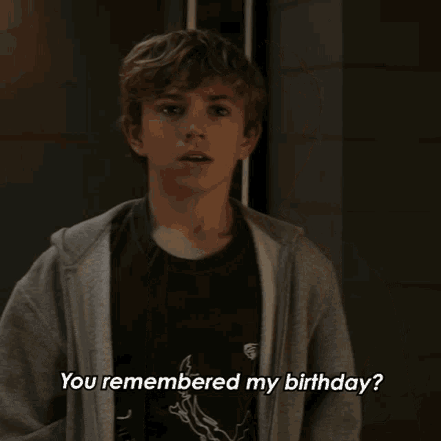 You remembered my birthday Charlie