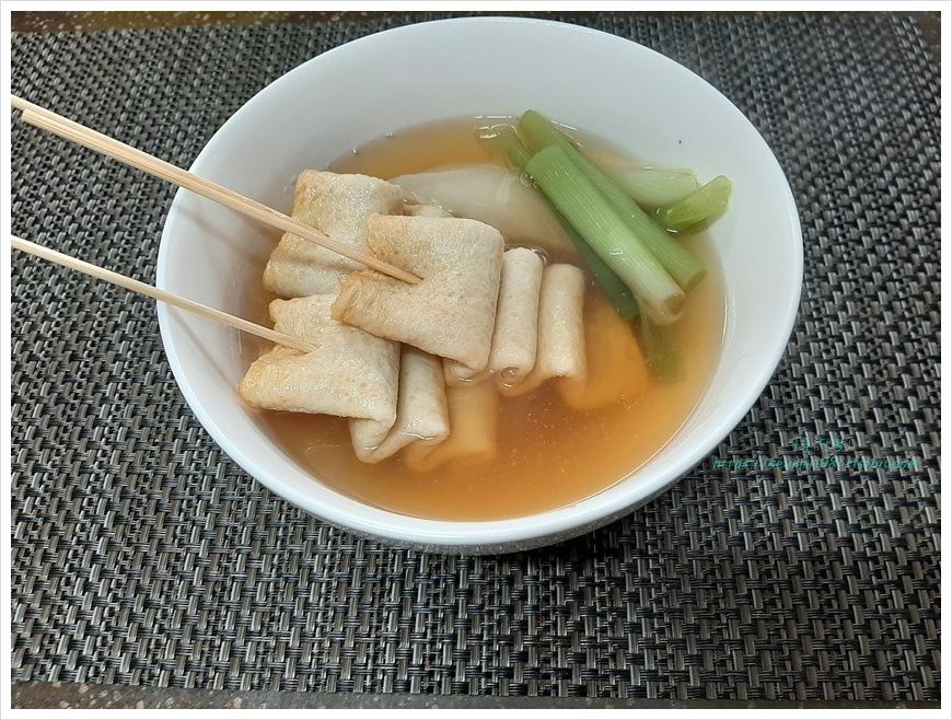 Omuktang or Korean fish cake soup