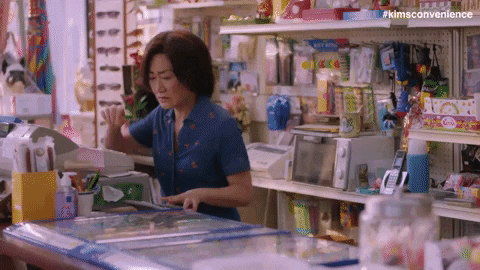 Kim's Convenience Umma looking for something
